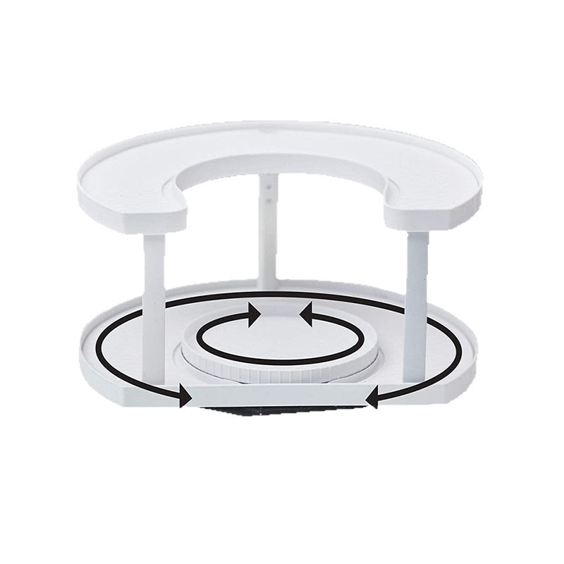 Rotatable Spice Organizer – Inner Ring & Full Rotation with Adjustable Top Shelf