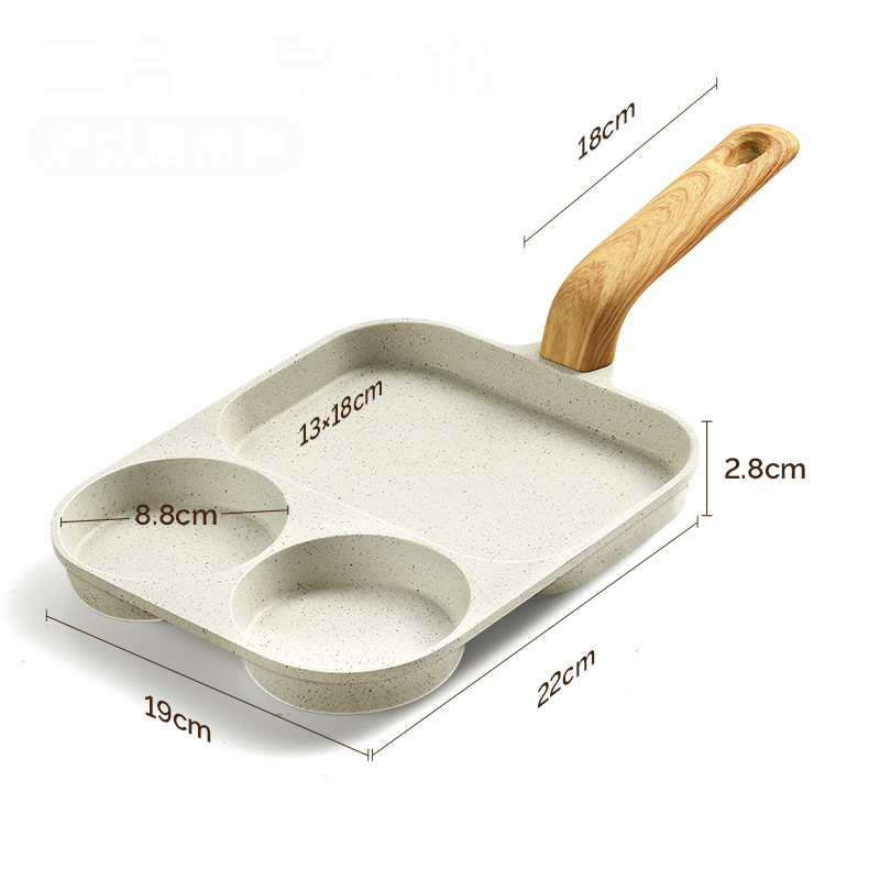 4-in-1 Nonstick Frying Pan: Ideal for Eggs, Bacon, and Burgers