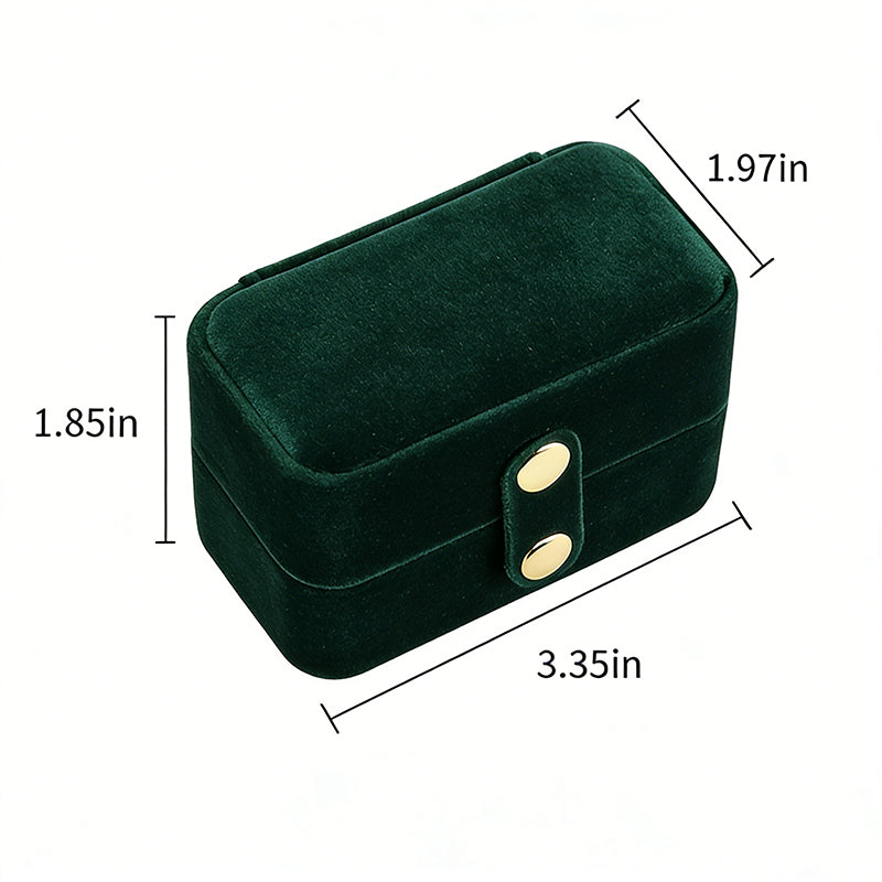 Velvet Mini Ring Case – Travel-Friendly Jewelry Organizer