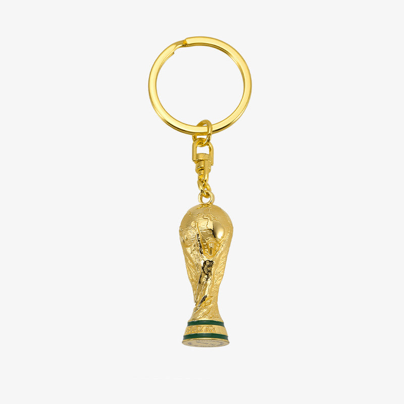 Mini Gold Trophy Keychain for Soccer Fans