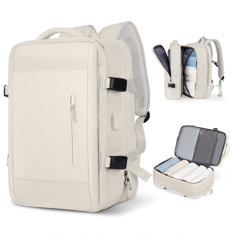 USB Rechargeable Waterproof Travel Bag - 180° Full-Open Design & Dry-wet separation