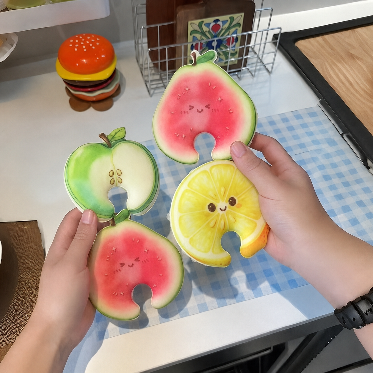 Fruit-Shaped Kitchen Sponge