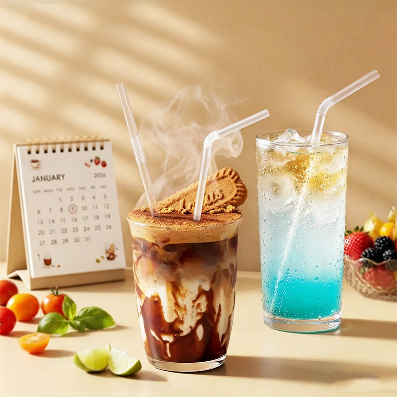 Individually Wrapped Food-Grade 360° Flexible Disposable Straws