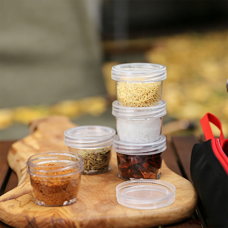 Portable Camping Spice Bottle Set with Mesh Bag