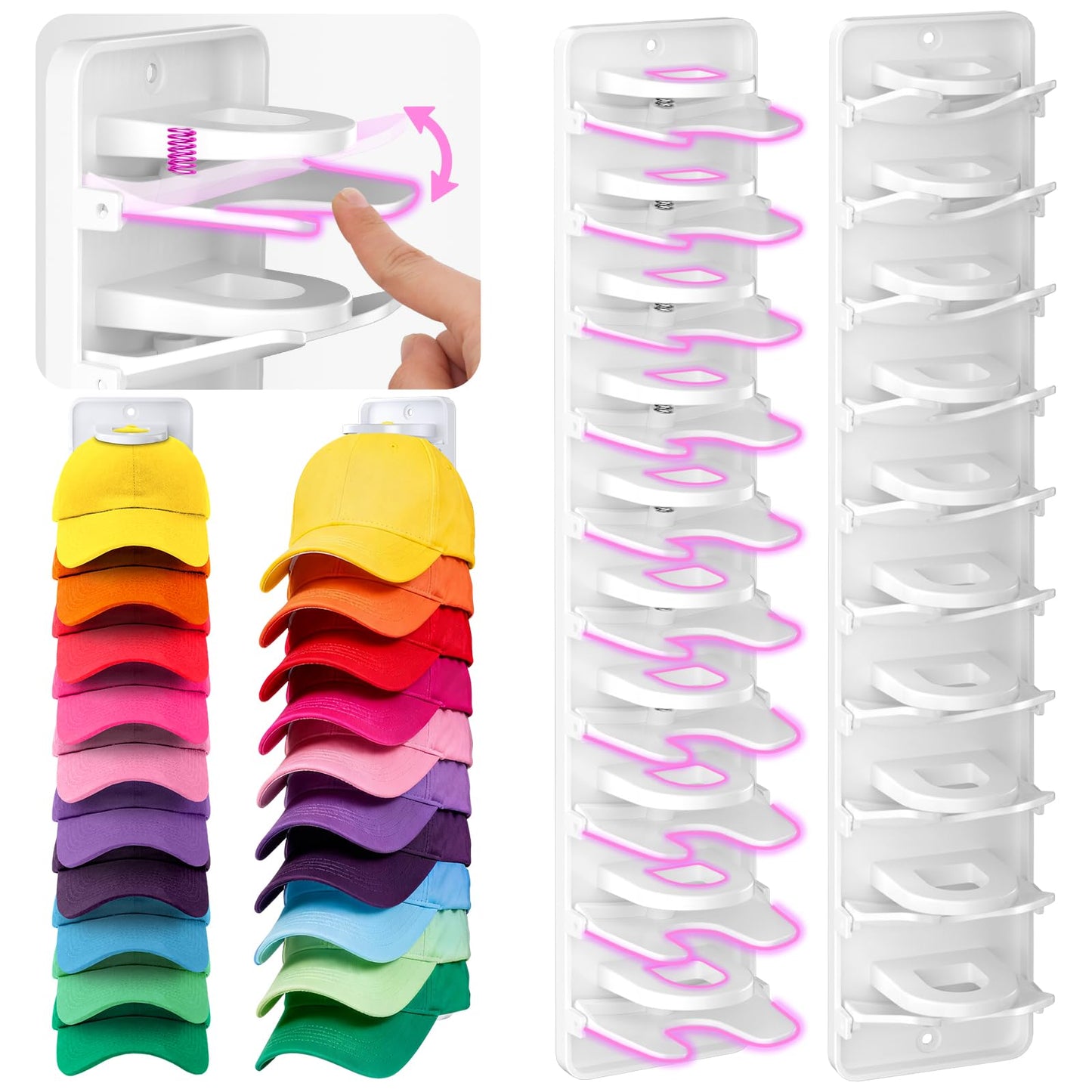 Wall Mounted Hat Organizer Rack
