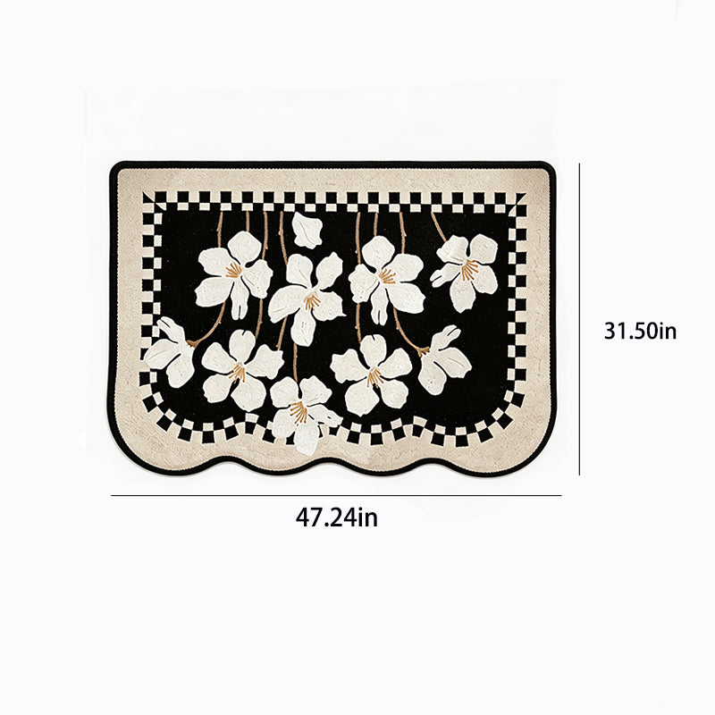 Linen-Look Super Absorbent Diatom Bath Mat – Quick Dry & Non-Slip