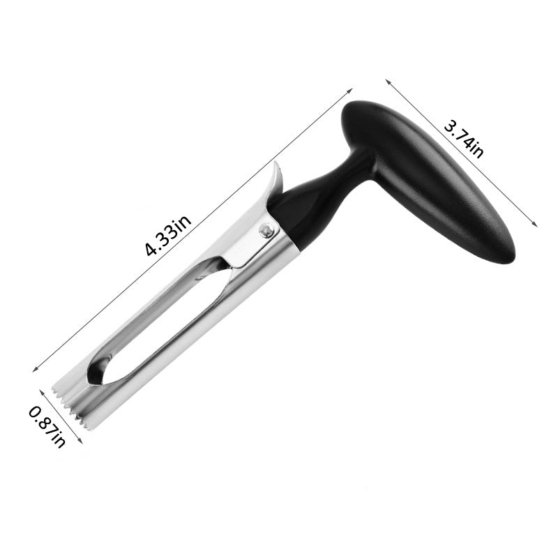 Stainless Steel Fruit Corer with Ergonomic Plastic Grip