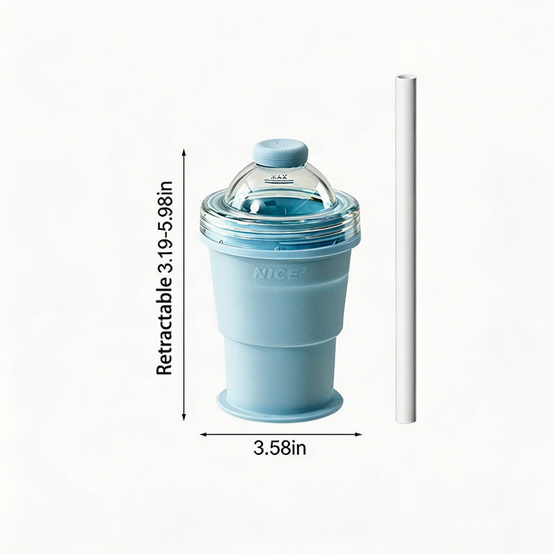 Foldable Ice Ball Cup – 2-in-1 Ice Maker & Drinking Bottle