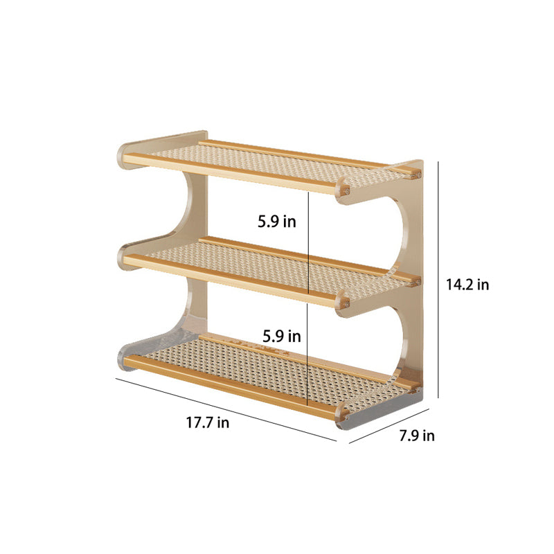 Acrylic Cup Rack – Bamboo Shelves, Breathable Design