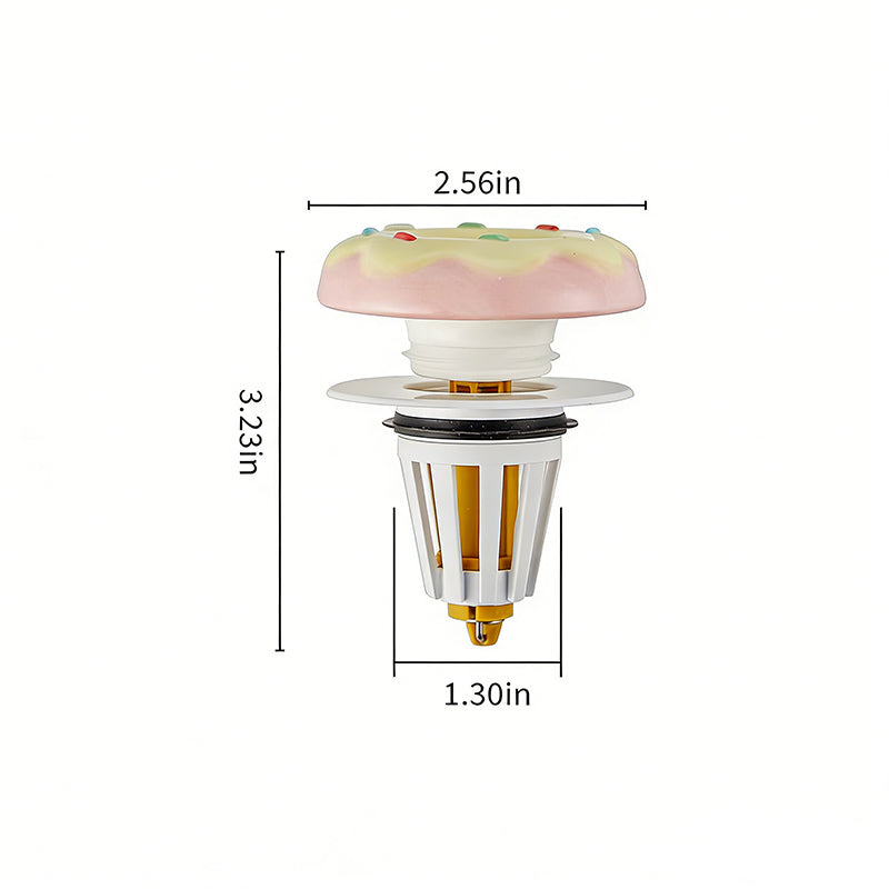 Universal Ceramic Donut Pop-Up Drain Stopper, Anti-Clog & Odor-Free