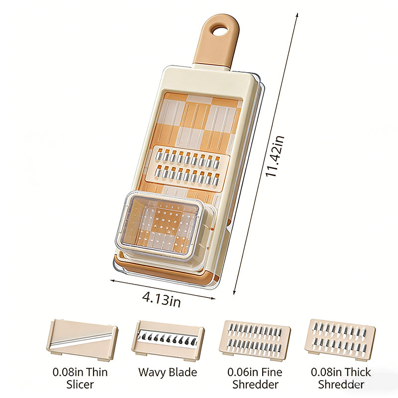 4-in-1 Foldable Vegetable Slicer with Hidden Blade Storage