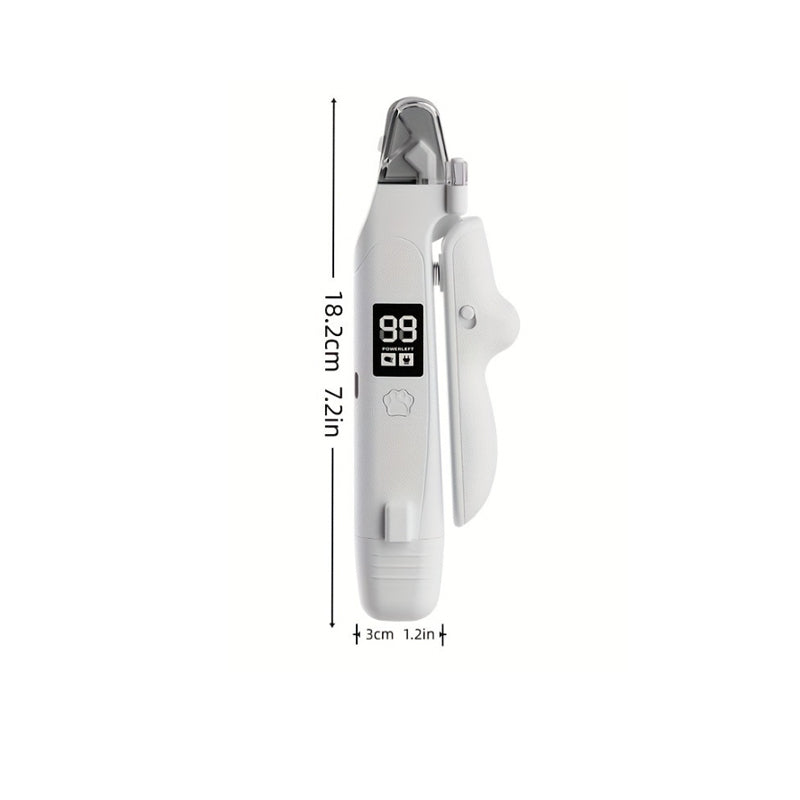 Professional Pet Nail Clipper Grinder with LED Light & Digital Display