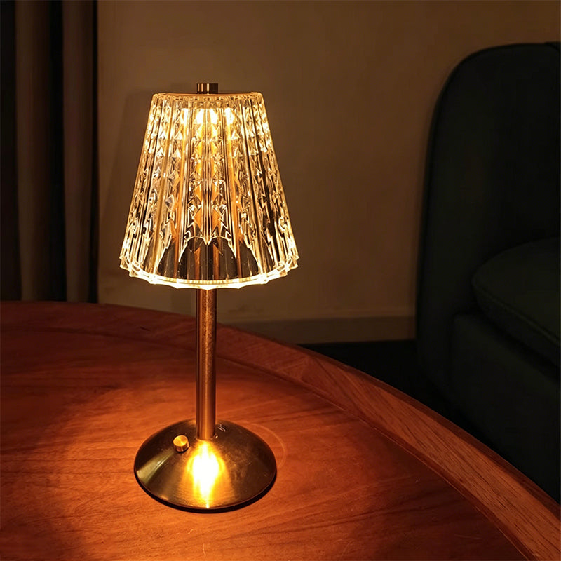 Luxury Minimalist Crystal Table Lamp with 3-Level Dimming