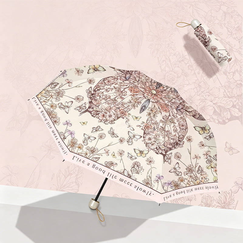Portable Oil Painting Sun & Rain Umbrella