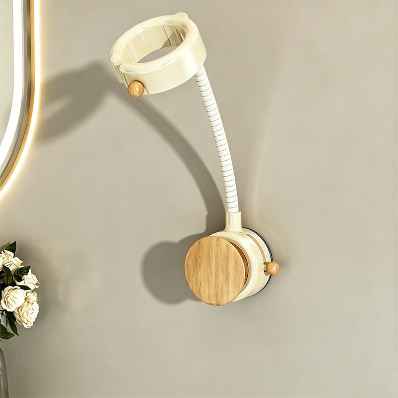 No-Drill Dual Suction Cup Hair Dryer Holder with Cord Organizer