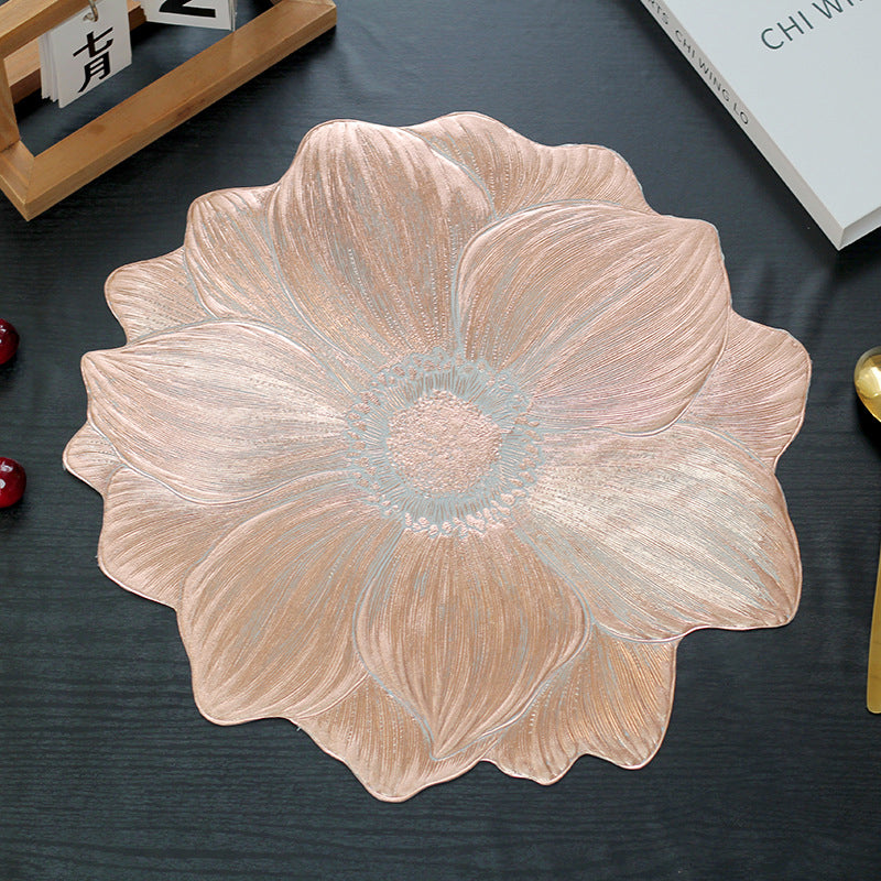 Realistic Flower Placemat – Waterproof & Heat-Resistant Table Mat