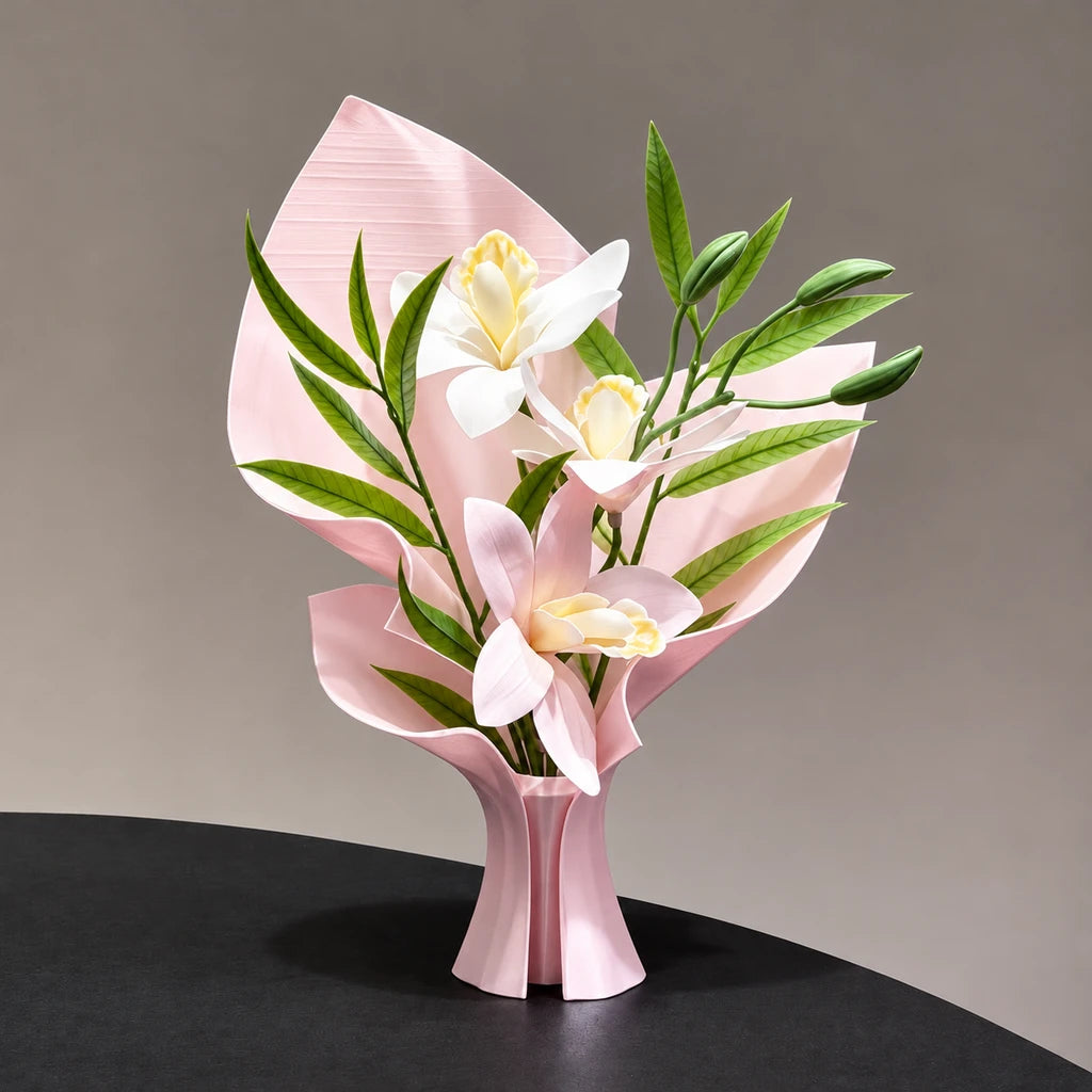 Modern Silk Glass Vase