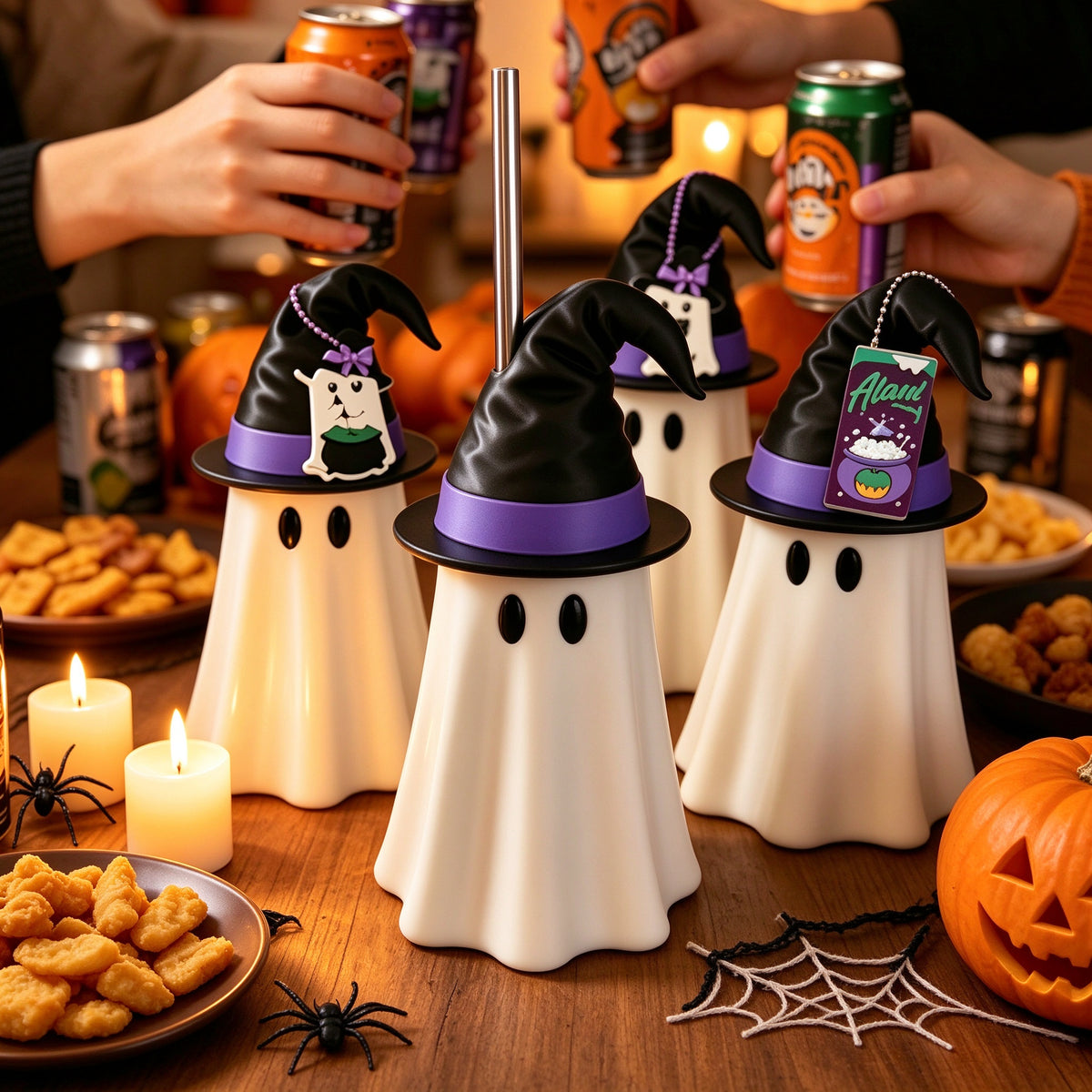 Ghost-Shaped Can Holder for Drinks