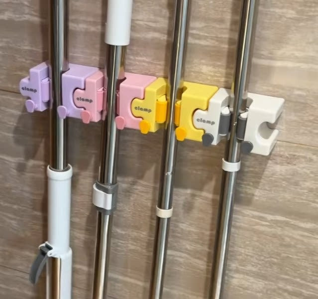 Macaron Wall-Mounted Mop Holder