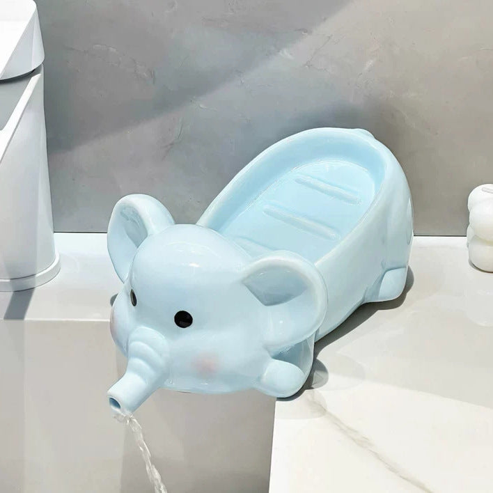 Cute Elephant Ceramic Soap Dish