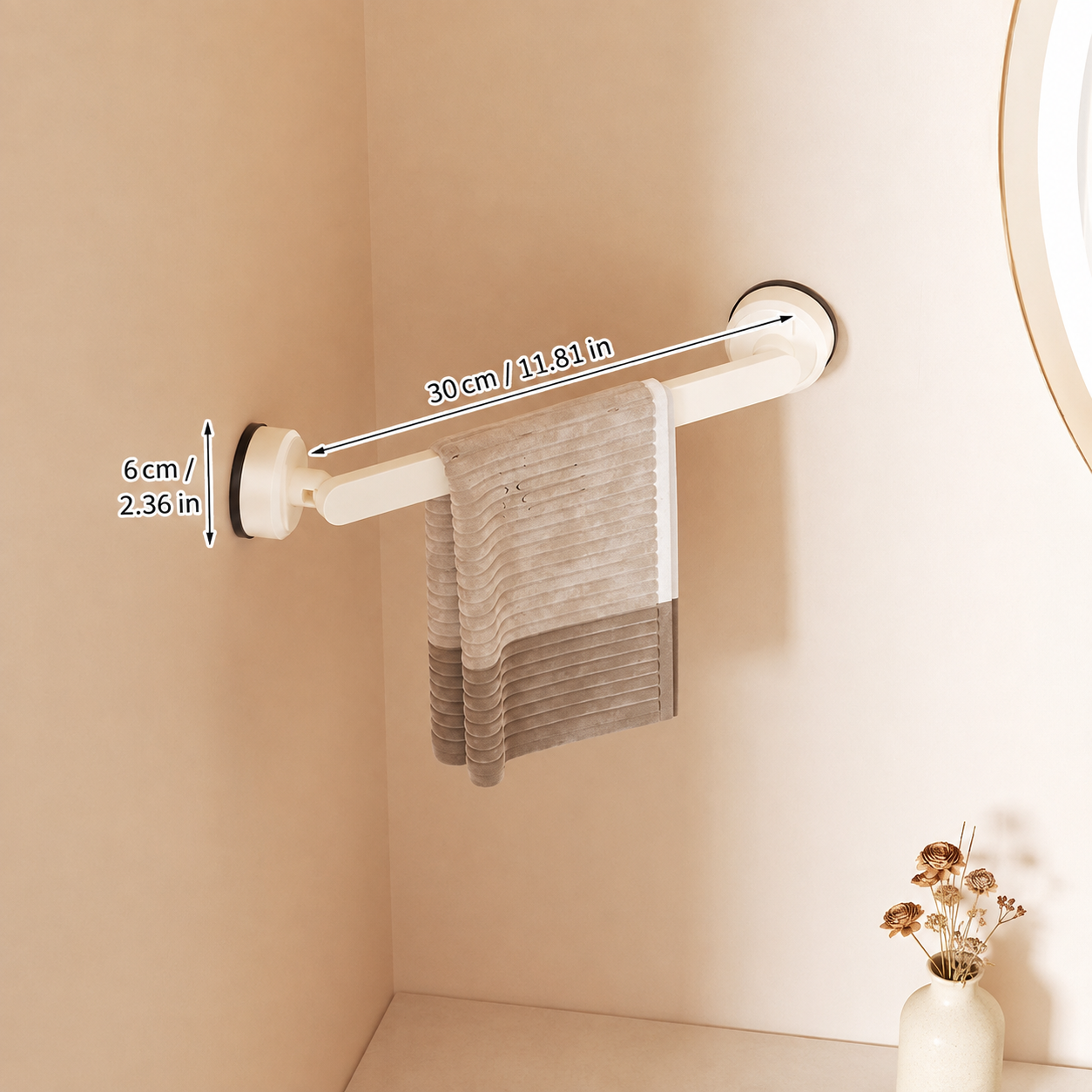 Smart Suction Towel Bar