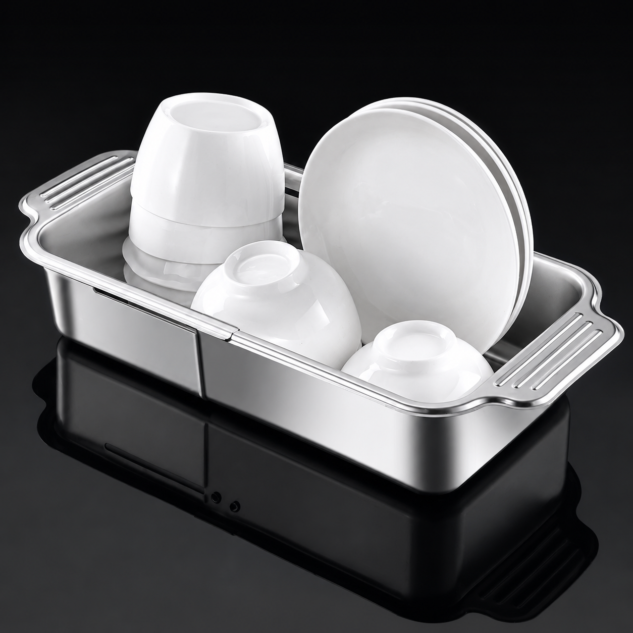 Expandable Stainless Steel Sink Colander Rack
