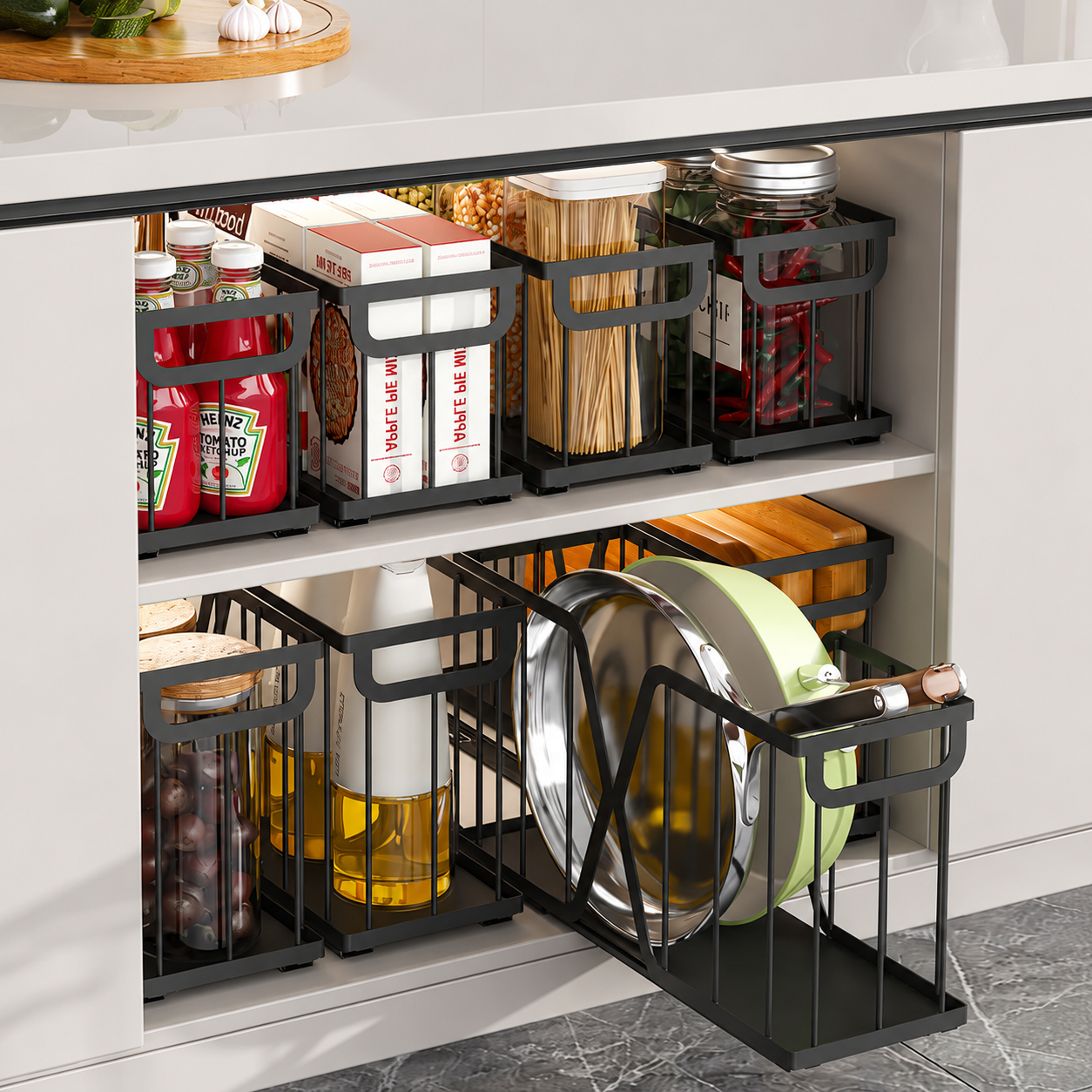 Pull-Out Kitchen Cabinet Organizer