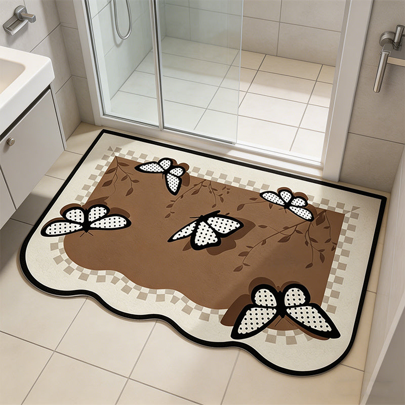 Linen-Look Super Absorbent Diatom Bath Mat – Quick Dry & Non-Slip
