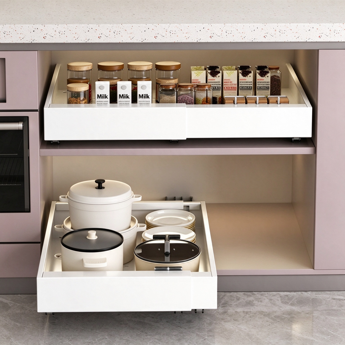 Expandable Pull-Out Cabinet Drawer