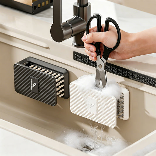 No-Drill Wall-Mounted Knife Cleaning Brush