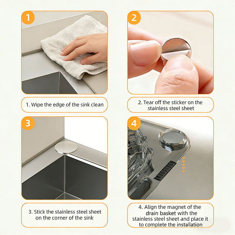 Magnetic Sink Drain Basket