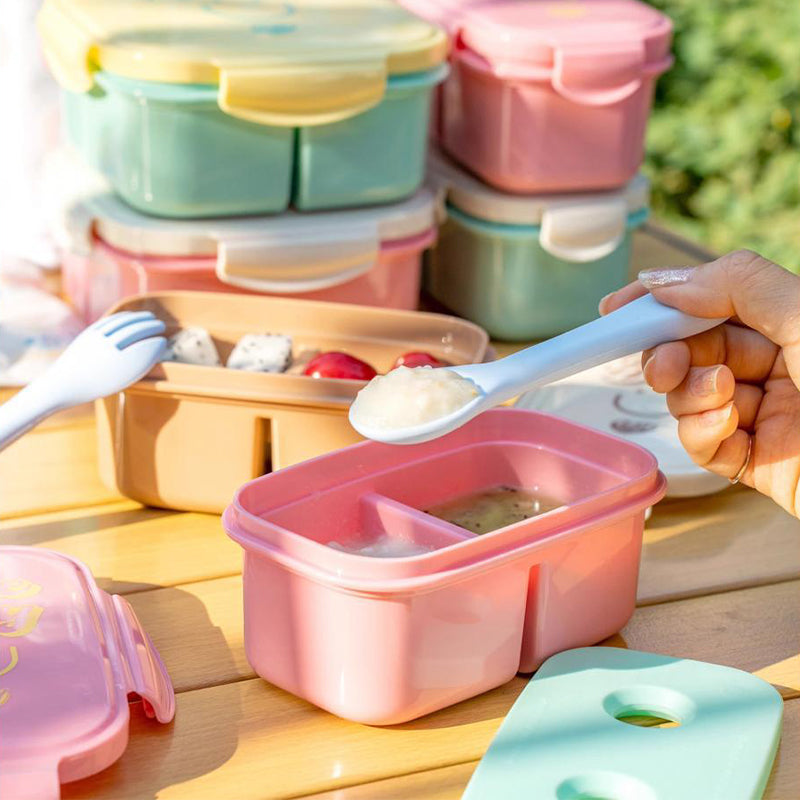 Portable Kids Fresh-Keeping Bento Box with Ice Pack & Compartments