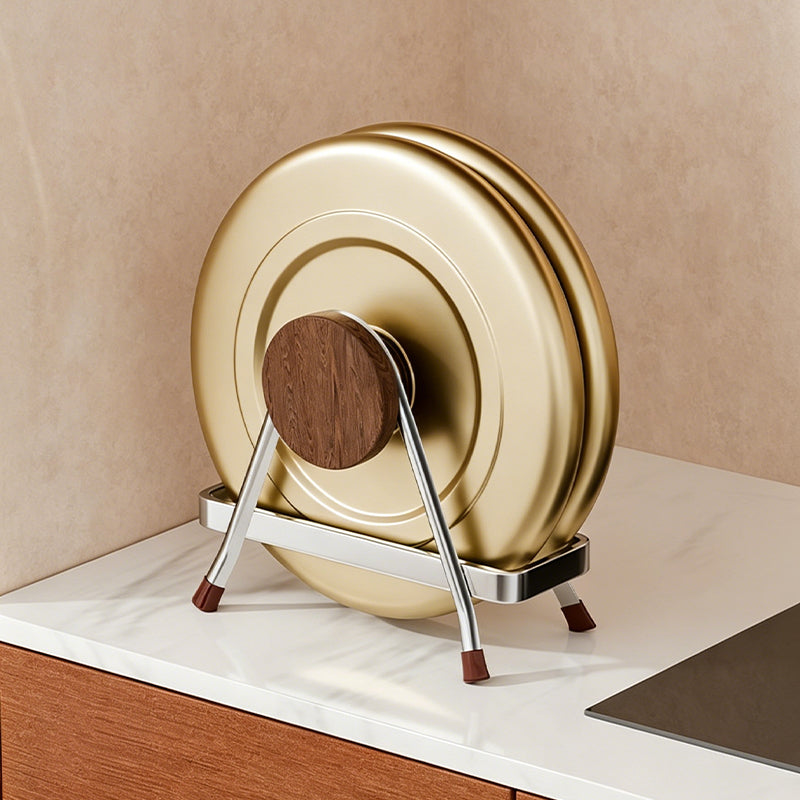 Beech Wood Cutting Board Rack with Rust-Resistant Frame