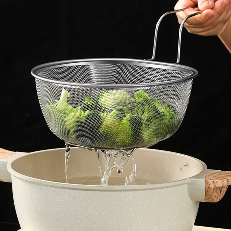Stainless Steel Large Capacity Deep Mesh Strainer Ladle