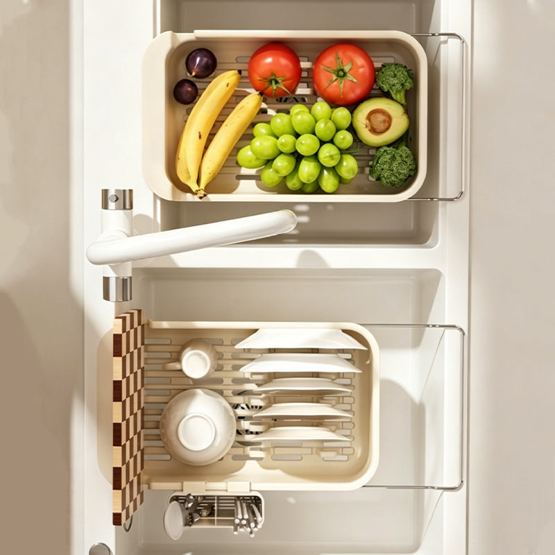 Large Capacity Expandable Over Sink Dish Drying Rack with Utensil Holder