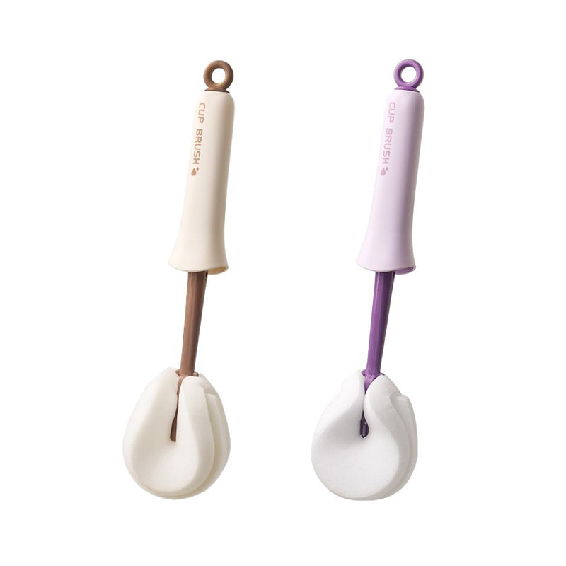 Long Handle Cup Brush – Sponge Head & Straw Brush