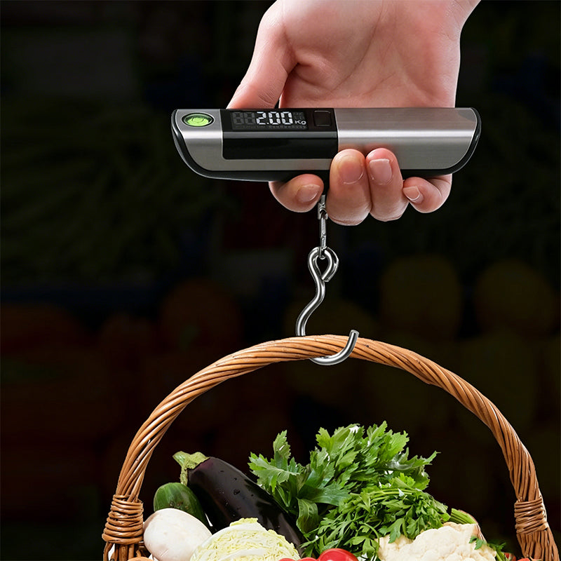 Portable Digital Luggage Scale with Measuring Tape