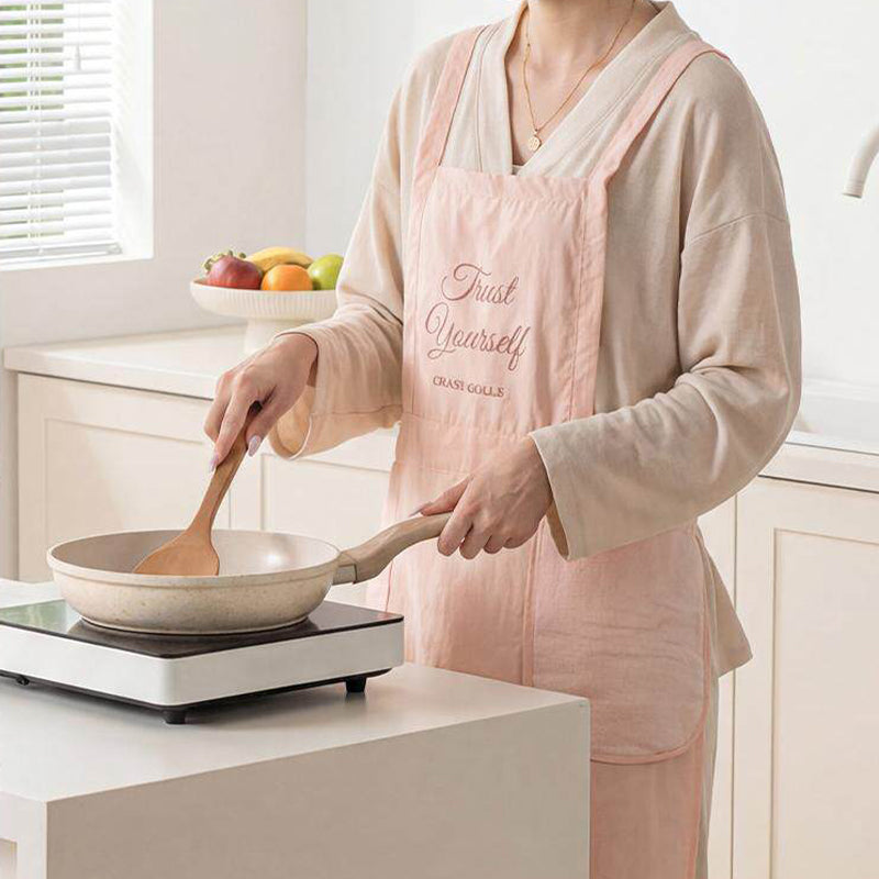 Oil-Resistant Breathable Apron Vest with Pocket & Hand Towel
