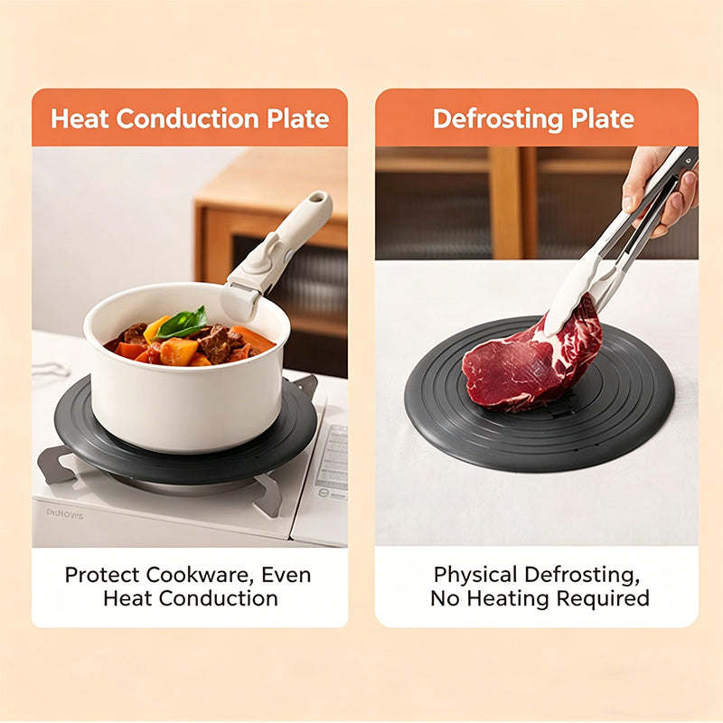 Detachable Heat Diffuser & Defrosting Plate with Handle