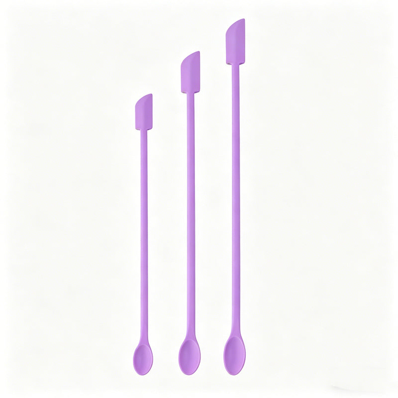 Dual-Ended Silicone Bottle & Jar Scraper for Skincare & Kitchen Use