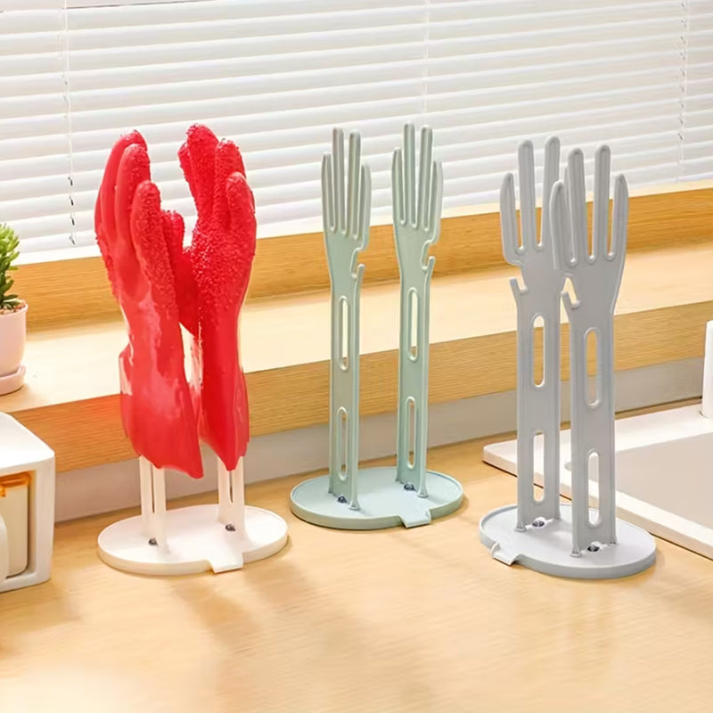 Multifunctional Detachable Glove Draining Rack with Suction Cup