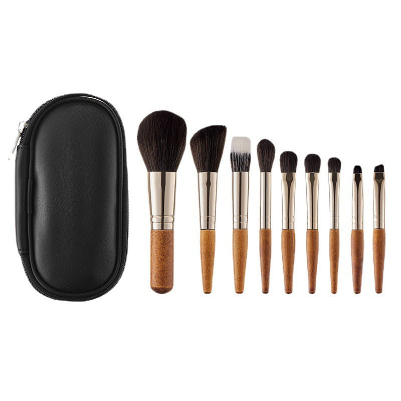 Mini Portable Makeup Brush Set – 9PCS with PU Case