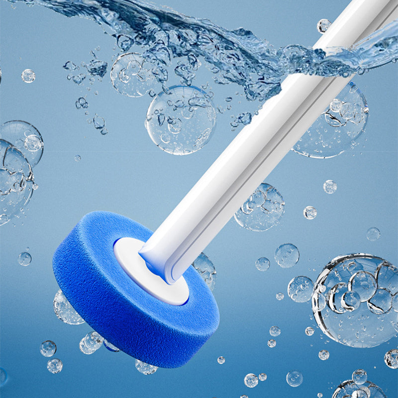 Toilet Brush Set with Disposable Heads and Built-in Cleaner