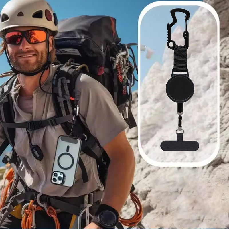 Portable Retractable Phone Lanyard with Anti-Theft Design
