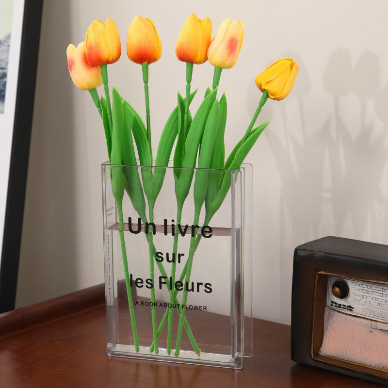 Book-Shaped Acrylic Flower Vase