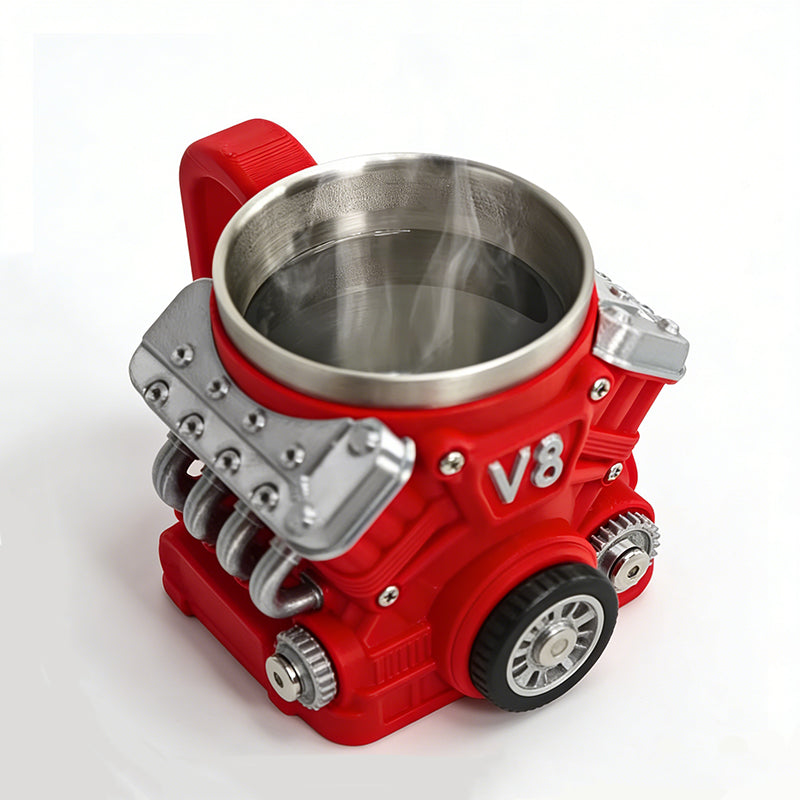 V8 Engine Coffee Cup – Double Insulated Mug for Hot & Cold Drinks