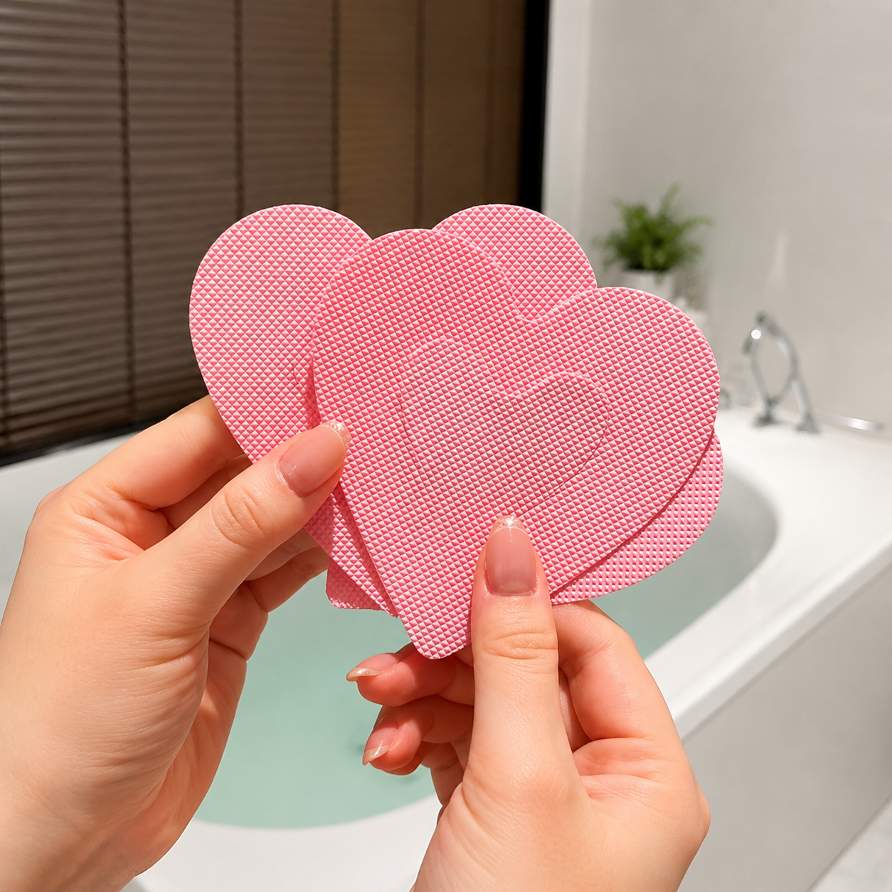 Heart-Shaped Anti-Slip Bathroom Sticker