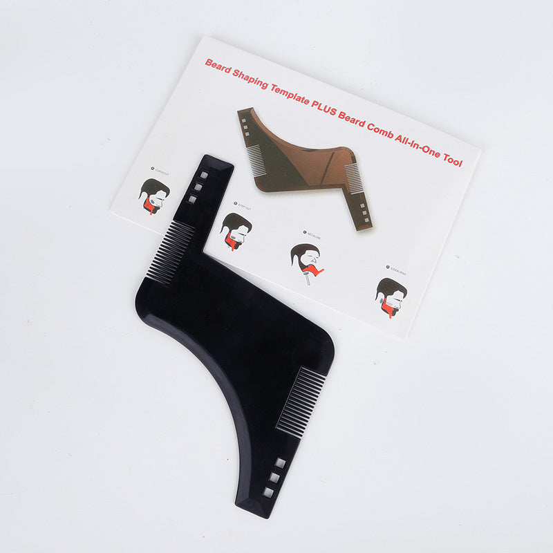 Professional Beard Shaping Template Comb with Dual-Sided Teeth