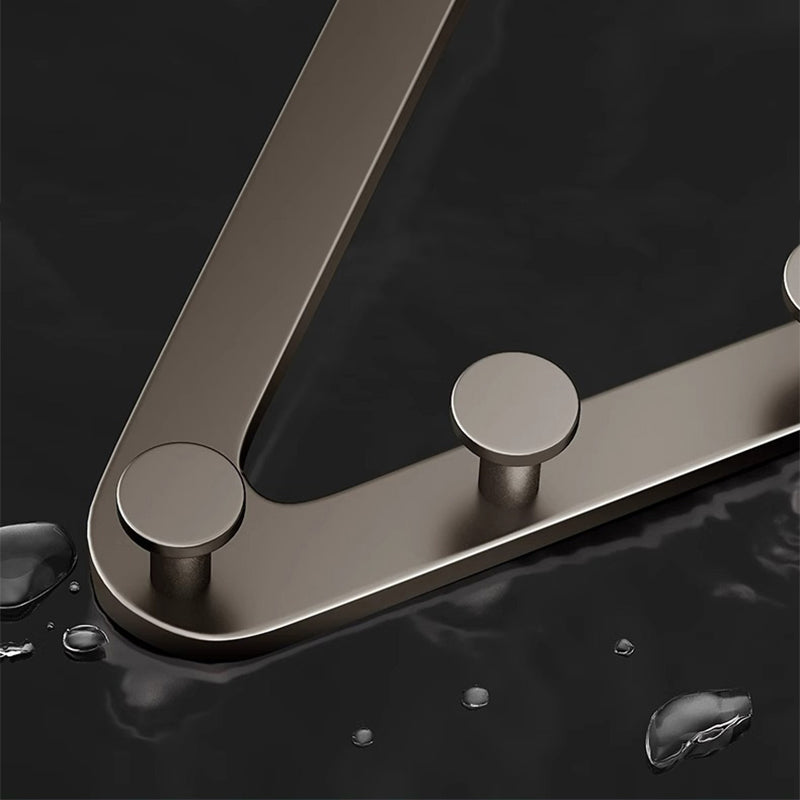 No-Drill Carbon Steel Over-the-Door Hook Rack
