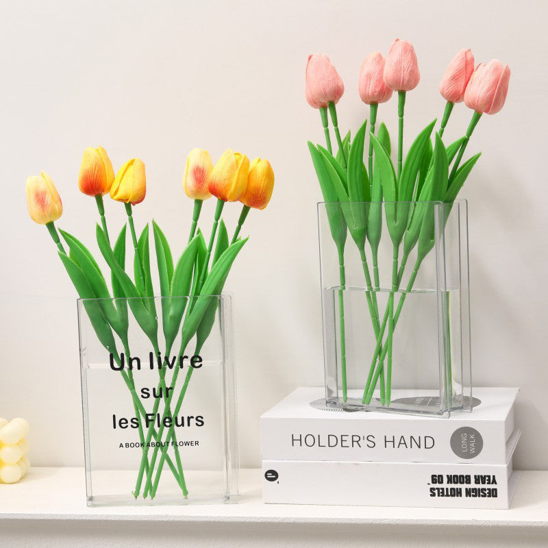 Book-Shaped Acrylic Flower Vase